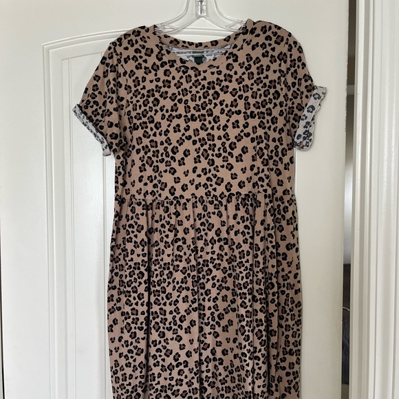 Wild Fable Leopard Print Babydoll Dress Size M - Picture 6 of 8